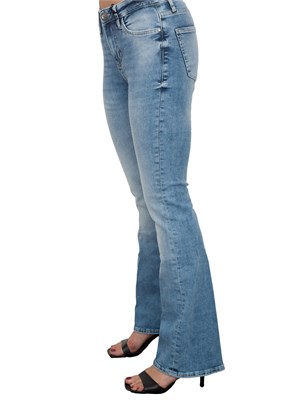 Jeans 5 tasche Guess Jeans donna lavaggio medio effetto used in DONNA