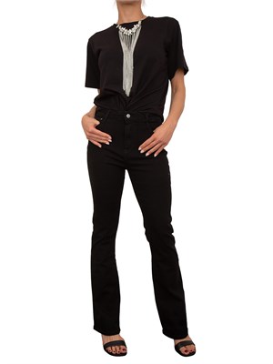 Jeans skinny nero Guess Jeans con gamba svasata in DONNA