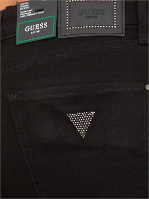 Jeans skinny nero Guess Jeans con gamba svasata in DONNA