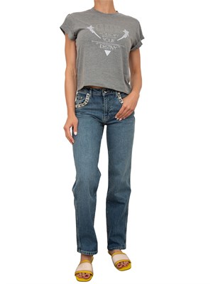 Jeans donna cinque tasche Guess Jeans con inserti gioiello su tasche frontali in DONNA