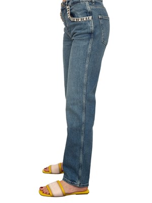 Jeans donna cinque tasche Guess Jeans con inserti gioiello su tasche frontali in DONNA