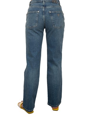 Jeans donna cinque tasche Guess Jeans con inserti gioiello su tasche frontali in DONNA