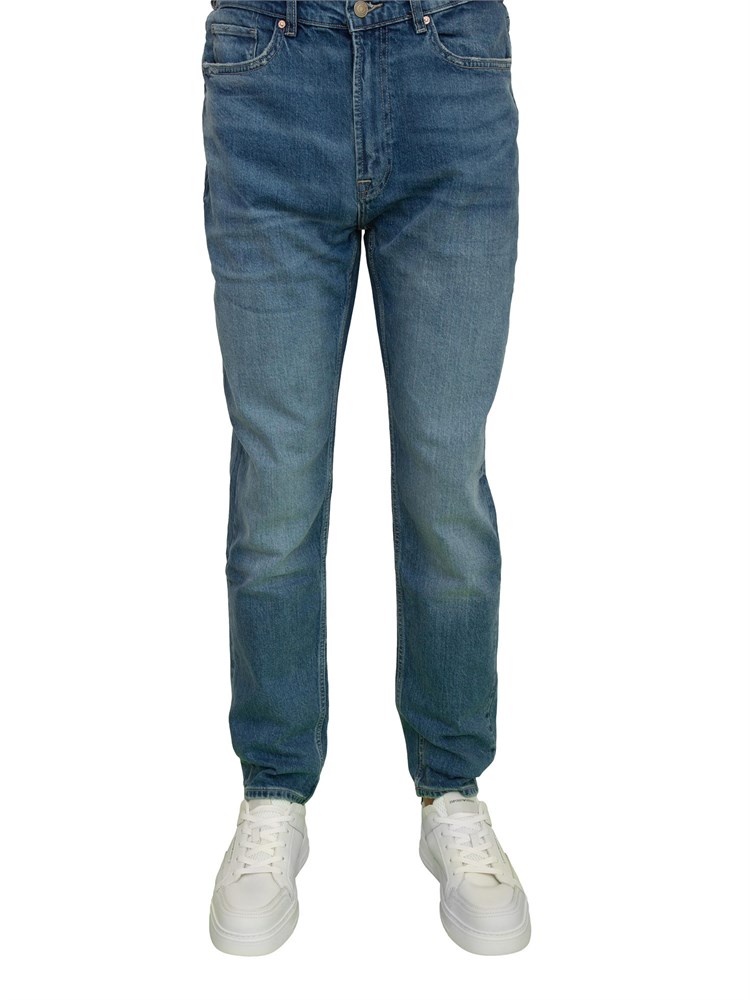 Jeans uomo Guess Jeans con lavaggio medio effetto used e vita media