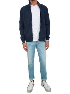 T-shirt uomo a girocollo Guess Jeans in cotone bianco in UOMO