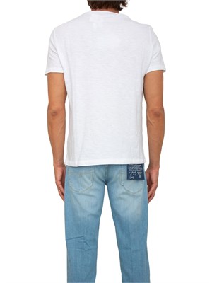 T-shirt uomo a girocollo Guess Jeans in cotone bianco in UOMO