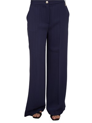 Pantaloni donna Guess by Marciano in viscosa gessata blu all over in DONNA