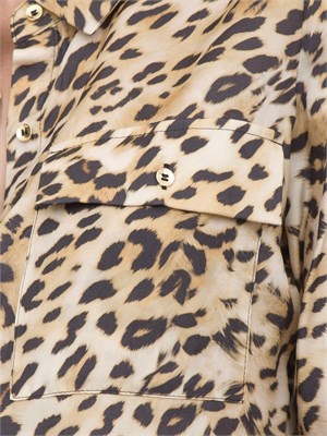 Camicia manica lunga Guess Jeans stampa animalier in DONNA