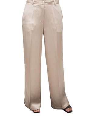 Pantalone donna Guess by Marciano in viscosa di raso beige in DONNA