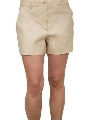 Shorts Guess Jeans in misto lino beige con tasche in DONNA