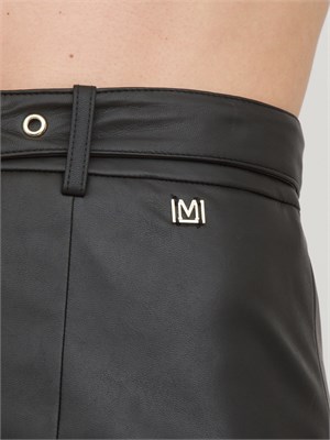 Gonna midi Guess by Marciano in ecopelle nera con cintura in DONNA