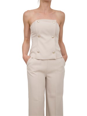 Top corsetto beige Guess by Marciano con bottoni dorati in DONNA