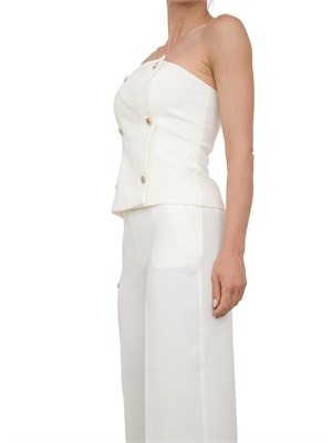 Top corsetto bianco Guess by Marciano con bottoni dorati in DONNA