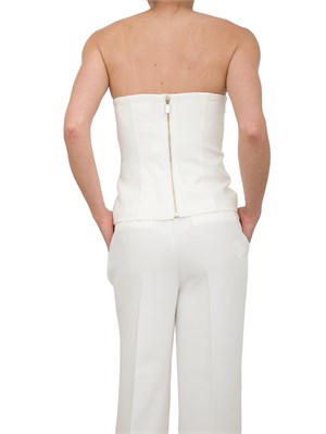 Top corsetto bianco Guess by Marciano con bottoni dorati in DONNA