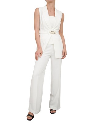 Gilet bianco donna Guess by Marciano con cintura in vita con logo in DONNA