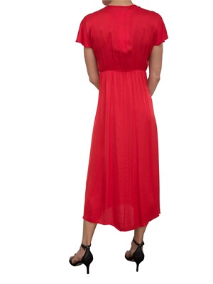 Abito midi Kocca rosso effetto raso dallo stile minimal in DONNA