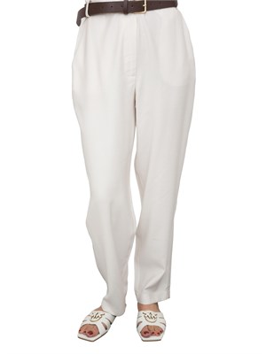 Pantalone bianco Kocca con tasche alla francese e cintura in vita in DONNA