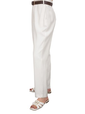 Pantalone bianco Kocca con tasche alla francese e cintura in vita in DONNA