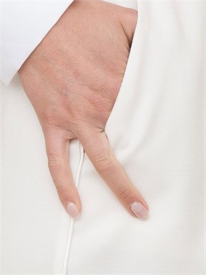 Pantalone bianco Kocca con tasche alla francese e cintura in vita in DONNA