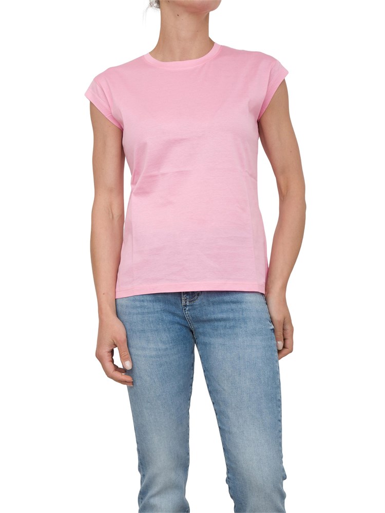 T-shirt rosa Kocca con taglio dritto e manica leggermente scesa
