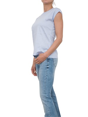 T-shirt azzurra Kocca con taglio dritto e manica leggermente scesa in DONNA