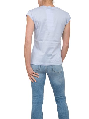 T-shirt azzurra Kocca con taglio dritto e manica leggermente scesa in DONNA