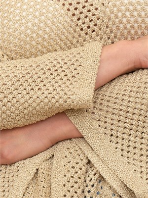 Poncho oro Blugirl in maglia lurex a rete in DONNA