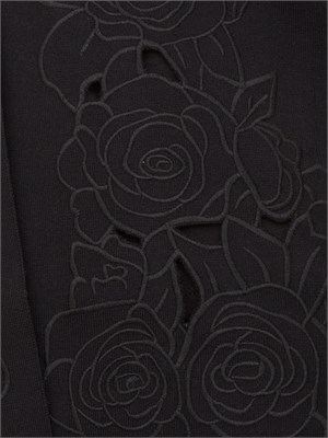 Giacca blazer Blugirl in maglia nera con ricamo a rose in DONNA
