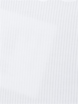 Top a costine Liu Jo donna in jersey di cotone bianco con bordi a contrasto in DONNA