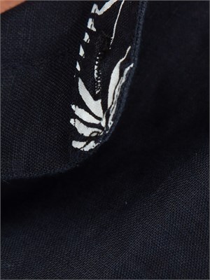 Camicia coreana Liu-jo blu in lino in UOMO