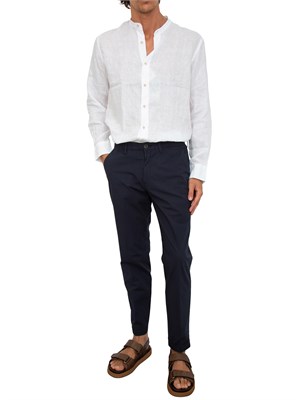Camicia coreana Liu-jo bianco in lino in UOMO