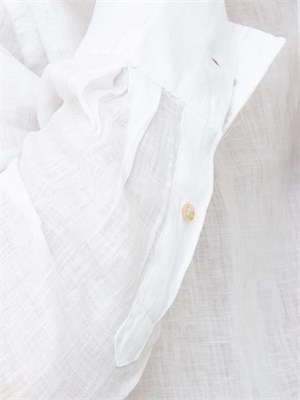 Camicia coreana Liu-jo bianco in lino in UOMO