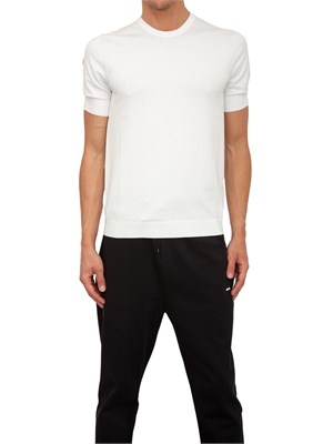 Maglia Hugo slim fit a maniche corte bianco in UOMO