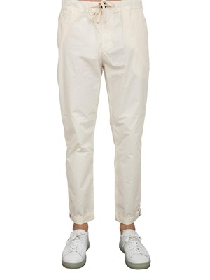 Pantalaccio Aiace Galassi in popeline di cotone avorio in UOMO