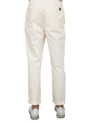 Pantalaccio Aiace Galassi in popeline di cotone avorio in UOMO