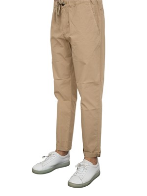 Pantalaccio Aiace Galassi in popeline di cotone beige in UOMO
