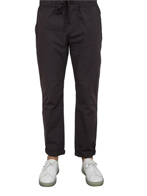 Pantalaccio Aiace Galassi in popeline di cotone nero in UOMO