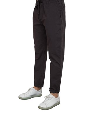 Pantalaccio Aiace Galassi in popeline di cotone nero in UOMO