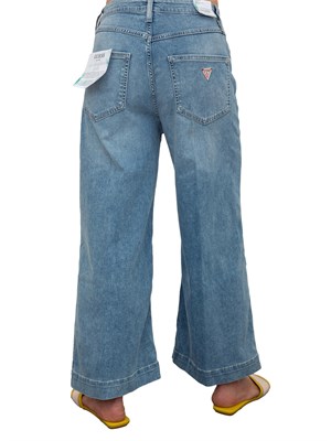 Jeans donna wide leg Guess Jeans con lavaggio medio in DONNA