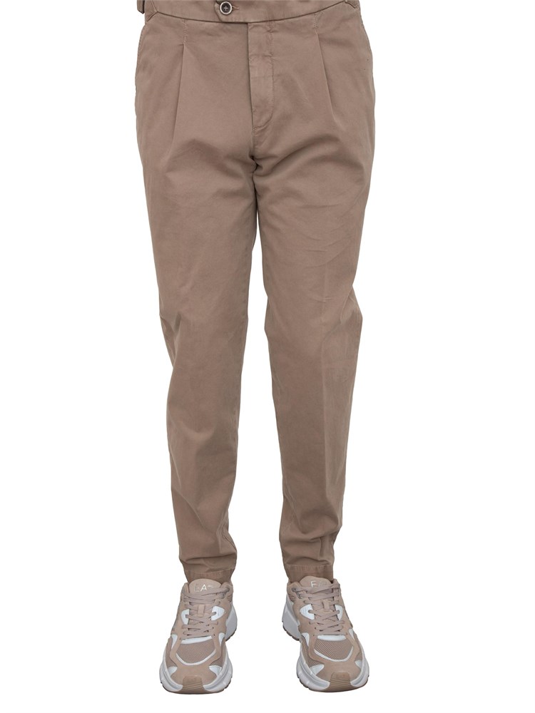 Pantalone uomo chino Peserico in gabardina di cotone stretch beige