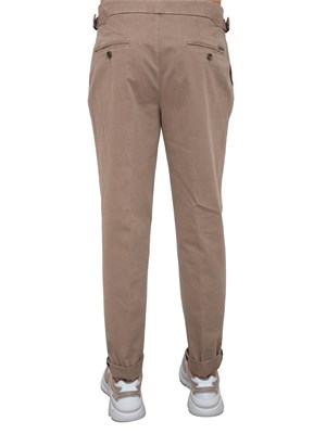 Pantalone uomo chino Peserico in gabardina di cotone stretch beige in UOMO