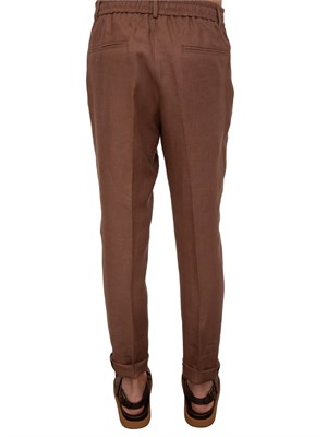 Pantalone uomo Peserico modello jogger marrone in UOMO