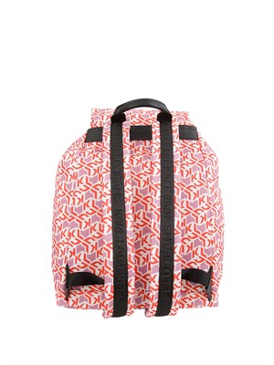 Zaino Karl Lagerfeld Jeans in nylon con fantasia logo all over colorato con tasche e patta in DONNA