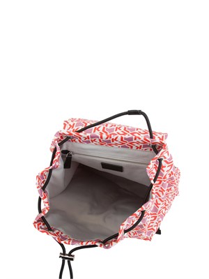 Zaino Karl Lagerfeld Jeans in nylon con fantasia logo all over colorato con tasche e patta in DONNA