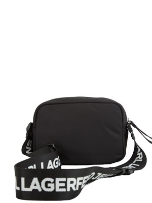 Borsa a tracolla Karl Lagerfeld Jeans in nylon nero con tasche in DONNA
