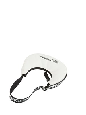 Borsa a spalla Karl Lagerfeld Jeans in similpelle bianca con logo lettering a contrasto in DONNA