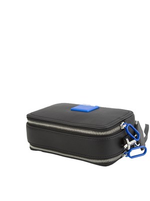 Borsa a tracolla Karl Lagerfeld Jeans in nylon nero con tracolla logo in DONNA