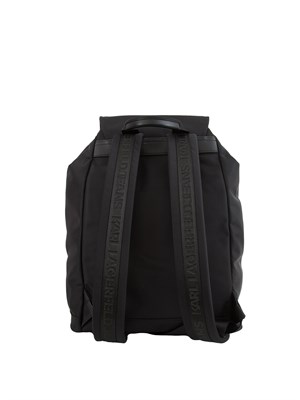 Zaino Karl Lagerfeld Jeans in nylon nero con tasche e patta. in DONNA