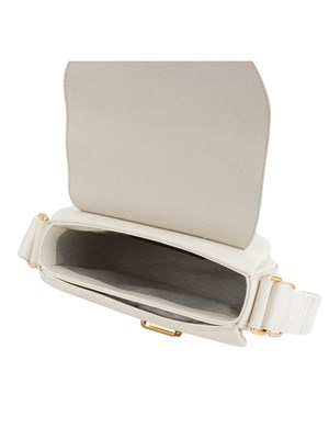 Borsa a tracolla donna Furla Lotus in pelle martellata bianca in DONNA