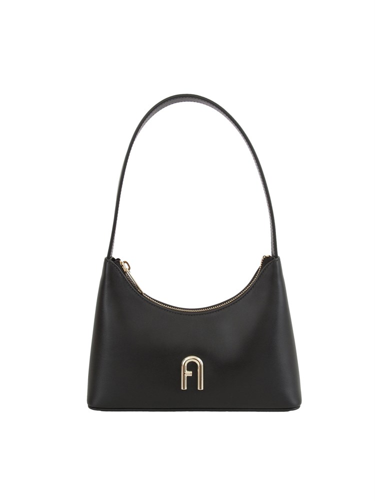 Borsa a spalla donna Furla Diamante in pelle nera