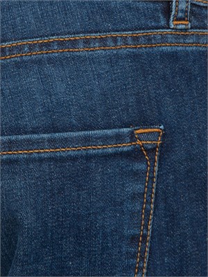 Jeans blu Corneliani uomo con lavaggio scuro ed  effetto used in UOMO